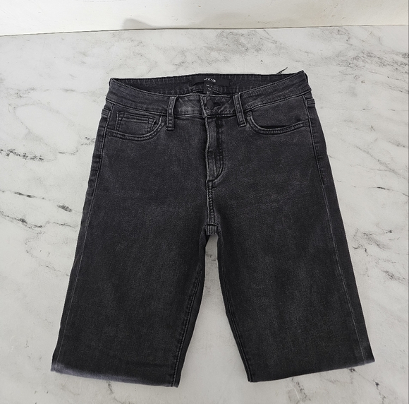 J Brand Capri Mid Rise Skinny Black Gray Jeans 25 Preowned - Picture 5 of 9